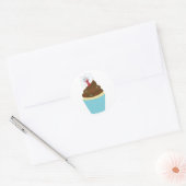 Sticker Rond 4 juillet Party Cupcake (Enveloppe)