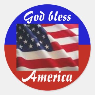 Sticker Rond 4 juillet patriote