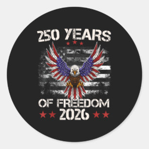 Sticker Rond 4 juillet patriotique 250e anniversaire 250 ans