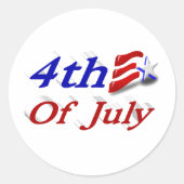 Sticker Rond 4 juillet Star Stripes (Devant)