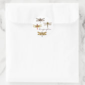 Sticker Rond 4 libellules (Sac)