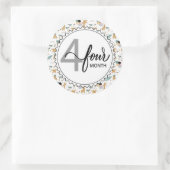 Sticker Rond 4 Mois Jalon bébé Giraffes et ballons (Sac)