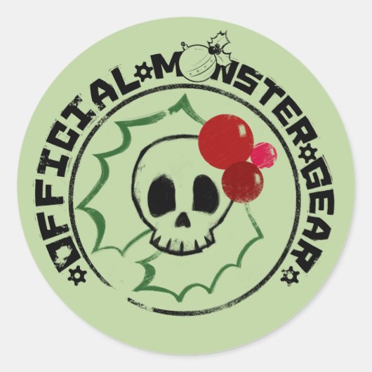 Sticker Rond 4 Petits monstres - Nessa Holiday Logo 2 (Devant)