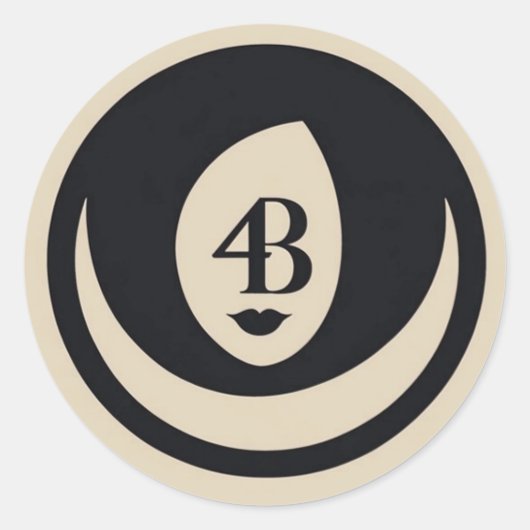Sticker Rond 4B movement logo (Devant)