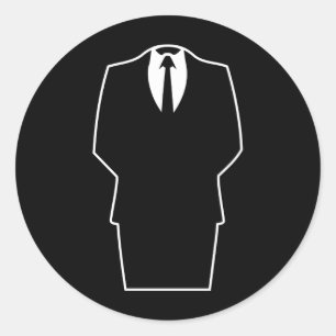 Sticker Rond 4chan anonymes SA d'Internet d'icône