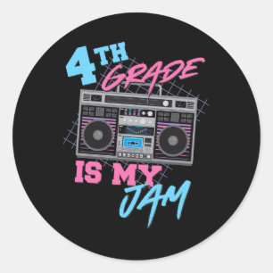 Sticker Rond 4e année c'est ma confiture - Enseignant de Boombo