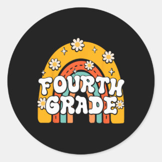 Sticker Rond 4e année Première journée École Retour à l'école T