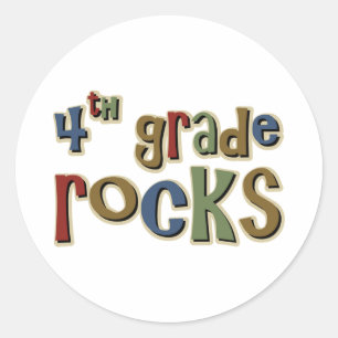 Sticker Rond 4e année Rocks Quatrième