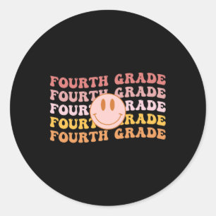 Sticker Rond 4e année Vibes 4e année Équipe 1er jour de l'école