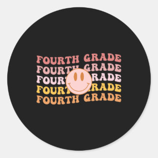 Sticker Rond 4e année Vibes 4e année Équipe 1er jour de l'école