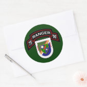 Sticker Rond 4e Bn, 75e Régiment d'infanterie - Rangers (Enveloppe)