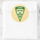 Sticker Rond 4e plaquette de poche LRRP de retouche d'infanteri (Sac)