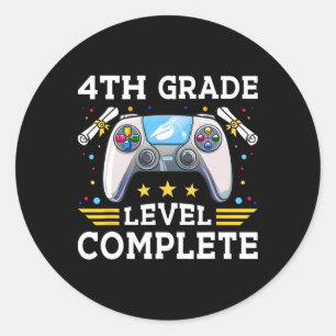 Sticker Rond 4ème Niveau Gamer Complet Cl De 2025 Graduati