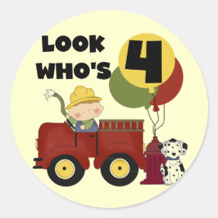 Sticker Rond 4èmes T-shirts et cadeaux d'anniversaire de