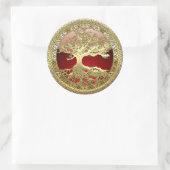 Sticker Rond [500] Arbre Celtique de Vie [Or] (Sac)