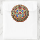 Sticker Rond [500] Croix celtique [Or+Émail] (Sac)