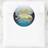 Sticker Rond [500] Dragon islandais, Landvæ ttir [Or] (Sac)