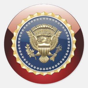Sticker Rond [500] Insigne de service présidentiel [PSB]