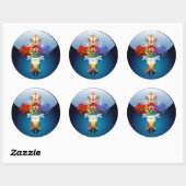 Sticker Rond [500] Rosy Cross (Croix Rose) (Feuille)