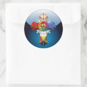 Sticker Rond [500] Rosy Cross (Croix Rose) (Sac)