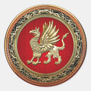 Sticker Rond [500] Sacred Gold Griffin