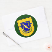 Sticker Rond 504e Régiment d'infanterie - 1er Bataillon Flash (Enveloppe)