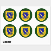 Sticker Rond 504e Régiment d'infanterie - 1er Bataillon Flash (Feuille)