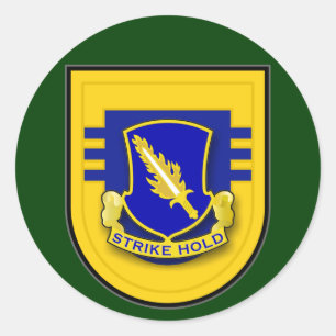 Sticker Rond 504th Régiment d'infanterie - éclair du bataillo