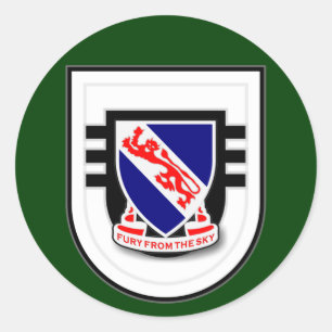 Sticker Rond 508th Régiment d'infanterie - éclair du bataillon