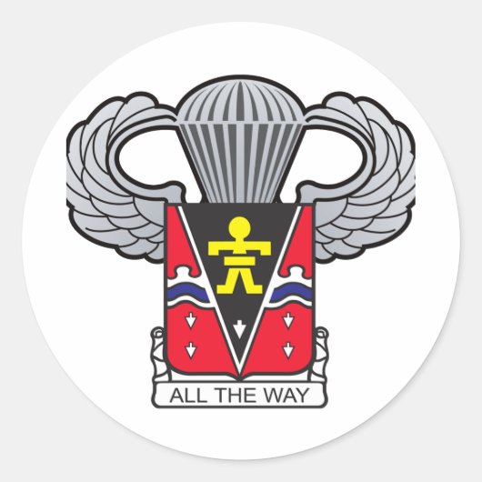 Sticker Rond 509e Aéronef avec ailes aéroportées 2 (Devant)