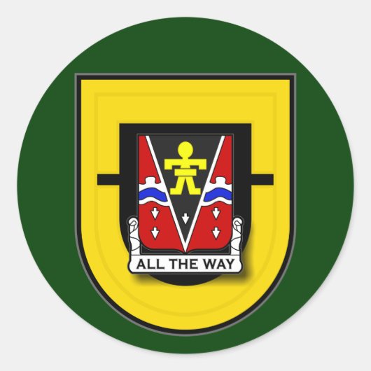 Sticker Rond 509e Régiment d'infanterie - 1er Bataillon Flash (Devant)