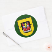 Sticker Rond 509e Régiment d'infanterie - 1er Bataillon Flash (Enveloppe)