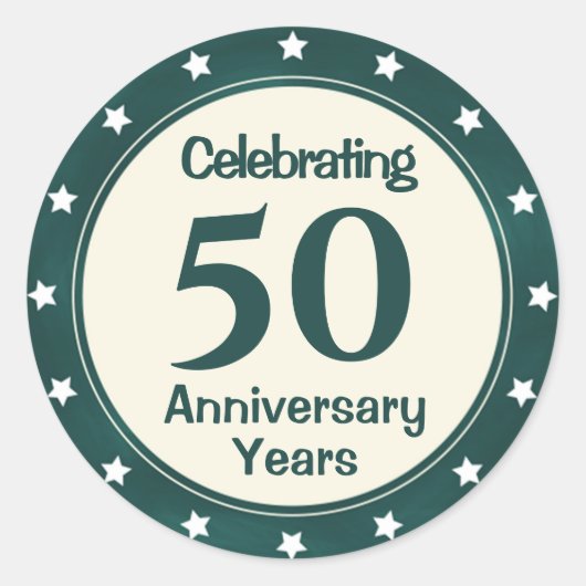 Sticker Rond 50 ans (Devant)