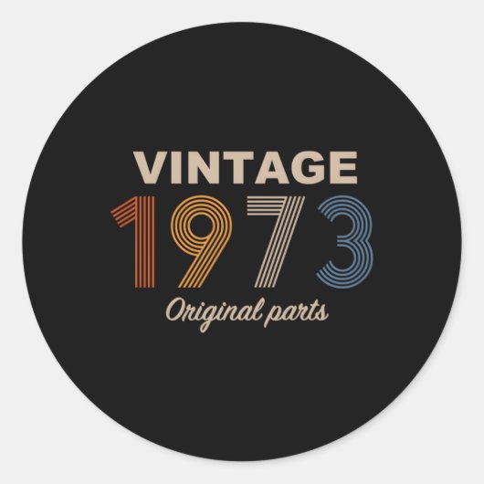Sticker Rond 50 Ans 1973 Original P 50E (Devant)