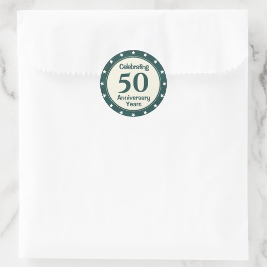 Sticker Rond 50 ans d'anniversaire  (Sac)