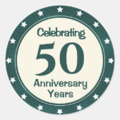 Sticker Rond 50 ans d'anniversaire  (Devant)