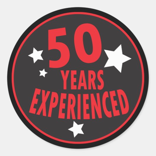 Sticker Rond 50 ans d'expérience | 50e anniversaire (Devant)