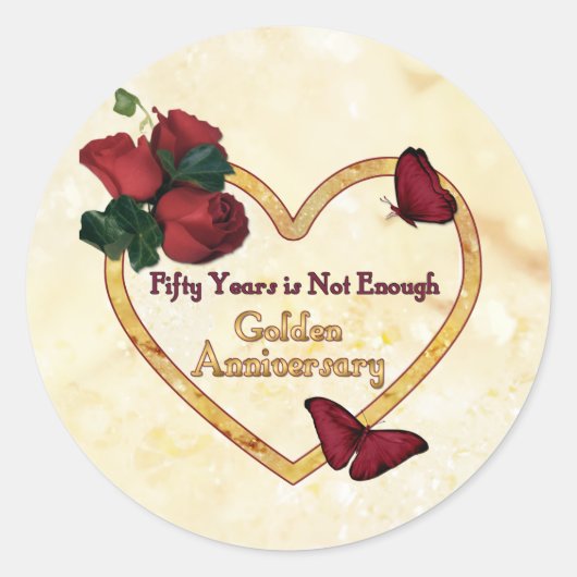 Sticker Rond 50 ans d'or (Devant)