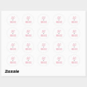 Sticker Rond 50 Et Fabuleuse fête d'anniversaire rose (Feuille)