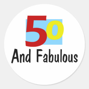 Sticker Rond 50 et fabuleux