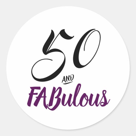Sticker Rond 50 et fabuleux (Devant)