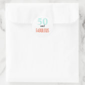 Sticker Rond 50 et fabuleux (Sac)