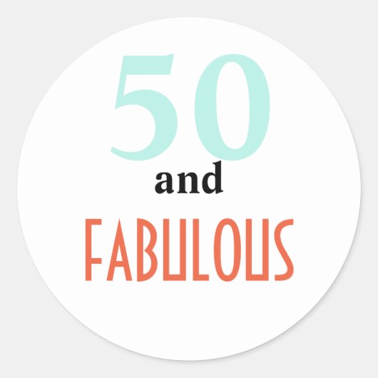 Sticker Rond 50 et fabuleux (Devant)