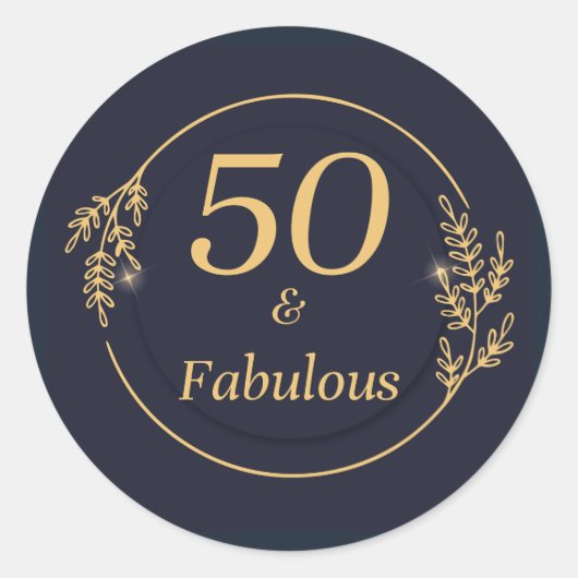 Sticker Rond 50 et fabuleux (Devant)