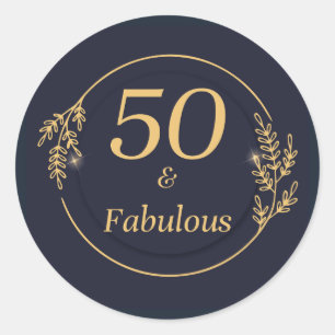 Sticker Rond 50 et fabuleux