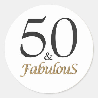 Sticker Rond 50 et fabuleux