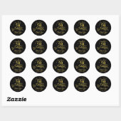 Sticker Rond 50 et fabuleux 50e anniversaire Gold Parties scint (Feuille)