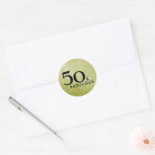 Sticker Rond 50 et fabuleux 50e anniversaire Gold Parties scint (Enveloppe)