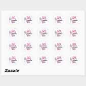 Sticker Rond 50 et Fabuleux anniversaire (Feuille)