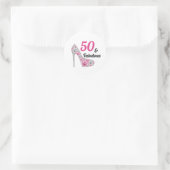 Sticker Rond 50 et Fabuleux anniversaire (Sac)